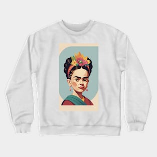 Whimsical Frida: Childhood Memories Illustration Crewneck Sweatshirt